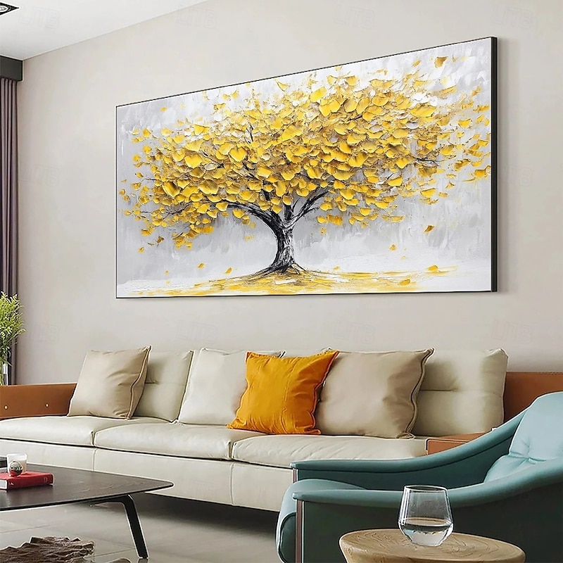 3D Forest Painting hand  painted canvas wall art tree canvas abstract oil painting hand painted Narrow wall decor handmade oversize Large Abstract gold tree oil paintings Wall Decor3