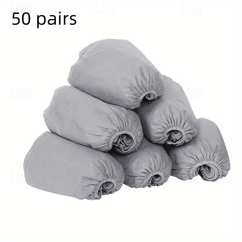50 Pairs Extra Large Disposable Boot and Shoe Covers Non Slip Water Resistant Reusable Booties Shoe Covers Fits US Men's Size 10.5 Women's 12 Size2