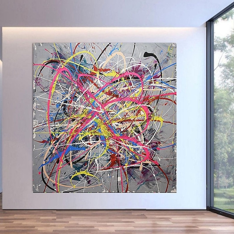 Handmade Oversize Acrylic Painting Large abstract Oli Painting Art Colorful Hand Painted Abstract Painting  Canvas painting for hotel office wall decration