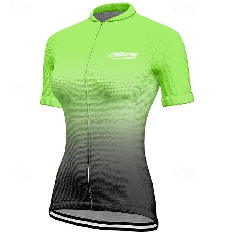 Women's Cycling Jersey Gradient Short Sleeve Bike Tee Tshirt Jersey with 3 Rear Pockets Mountain Bike MTB Quick Dry Anatomic Design Wicking Breathable Sports Yellow Red Blue Clothing Apparel