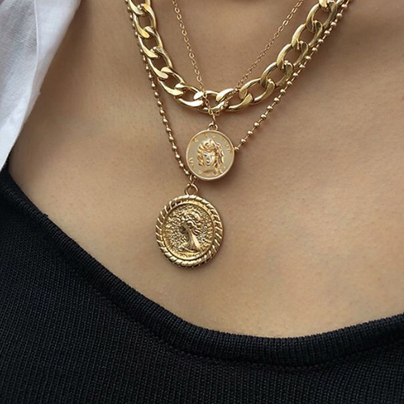 Women's necklace Elegant Street Geometry Necklaces3