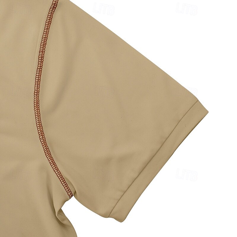 Men's Golf Shirt Golf Polos Shirts Work Casual Stand Collar Short Sleeve Basic Modern Color Block Patchwork Buttons Summer Spring Regular Fit Black White Wine Dark Navy Khaki Army Green Golf Shirt3