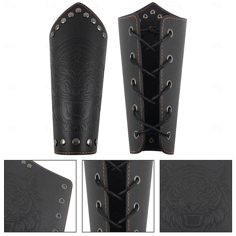 Retro Vintage Medieval Renaissance Wristband Accessories Set Shoulder Armor Warrior Gladiator Viking Fancy Dress Men's Women's Viking Masquerade Dailywear Adults' More Accessories Shoulder Armor2