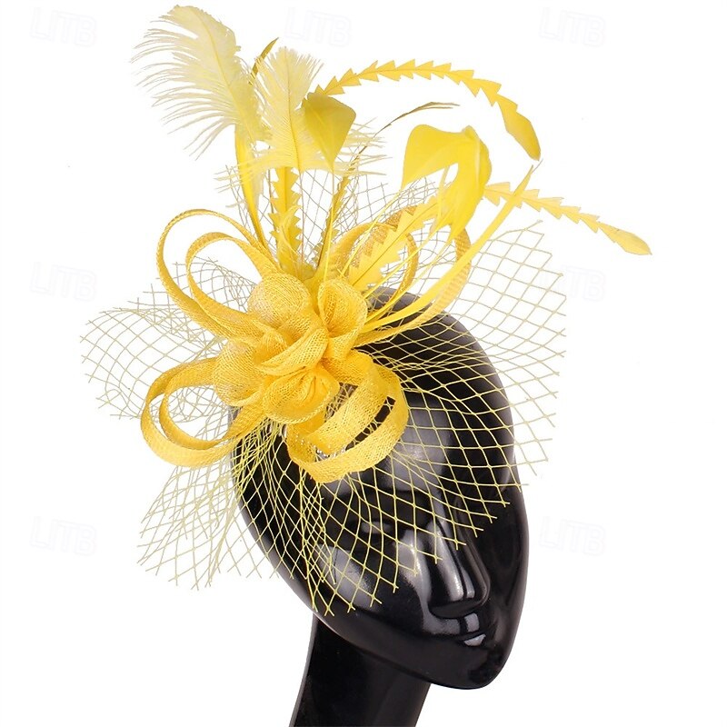 Headpiece Feathers Wedding Evening Party Elegant Wedding With Feather Headpiece Headwear2