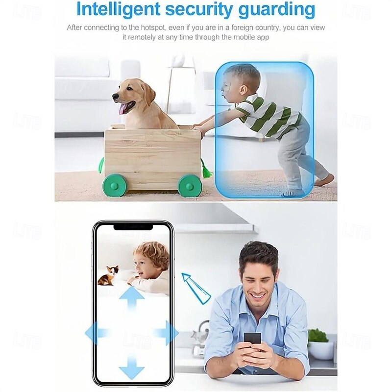 1080P Wireless CCTV IP Camera Surveillance, Night Vision Home Security Camera with 2 Way Audio NO CARD2