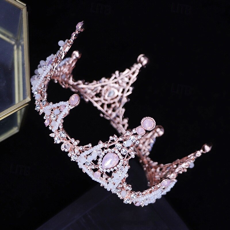 Kids Girls' Tiara Princess Crown Flower Girl Sweet Party Birthday Solid Color Silver Gold2