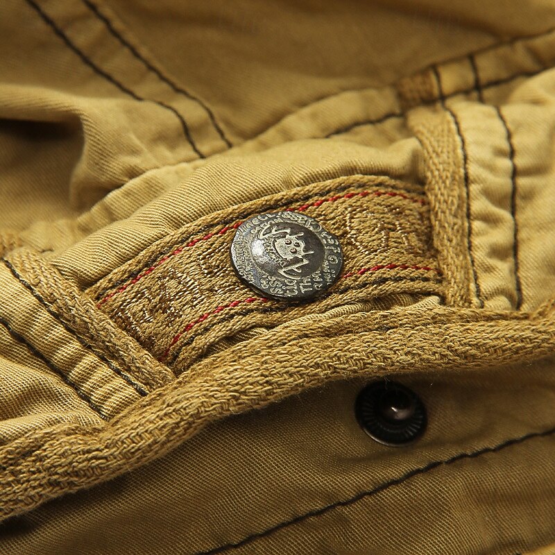 Men's Capri Cargo Shorts Cargo Shorts Capri Pants Shorts Summer Shorts Multi Pocket Flap Pocket Plain Comfort Wearable Knee Length Outdoor Sport Daily Fashion Casual Army Green Red3