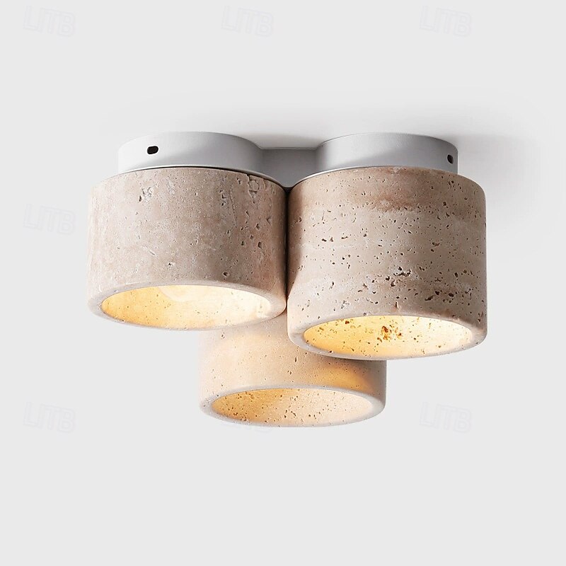 3-Light 24 cm Circle / Round Design Geometric Shapes Ceiling Lights Stone Artistic Style Vintage Style Classic Artistic Nature Inspired 110-120V 220-240V4