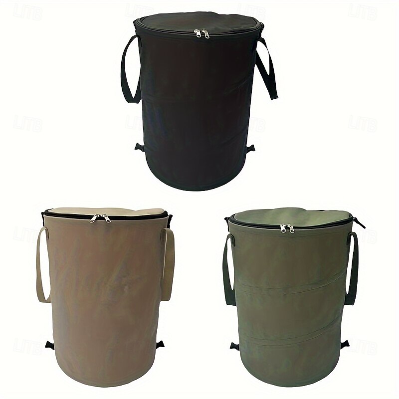 Multi-Purpose Collapsible Trash Can, Waterproof and Durable, Ideal for Camping, Home, Yard, and Garden, Perfect for Toys, Clothes, and Leaf Storage4