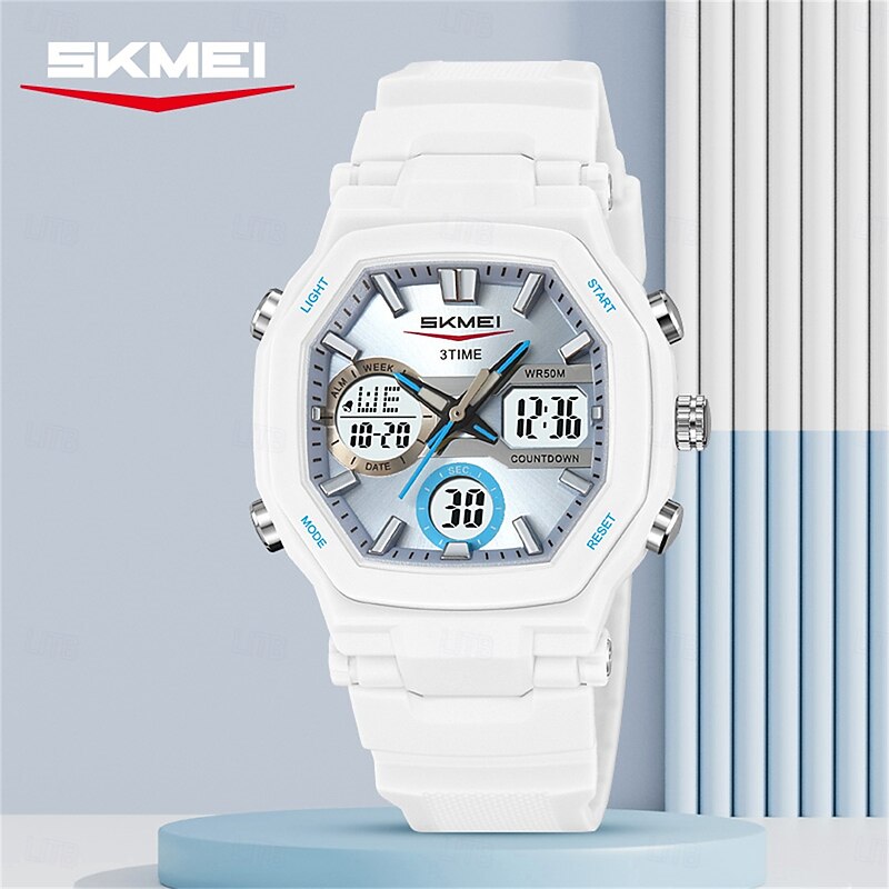 Time Beauty Fashion Multi functional Student Watch Electronic Watch Sports 3 Time Display Electronic Watch2