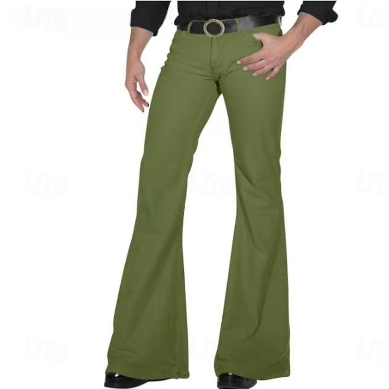 Mens Bell Bottom Jeans Flared Trousers Pants 70s Disco Outfits for Men Vintage Flared Jeans4