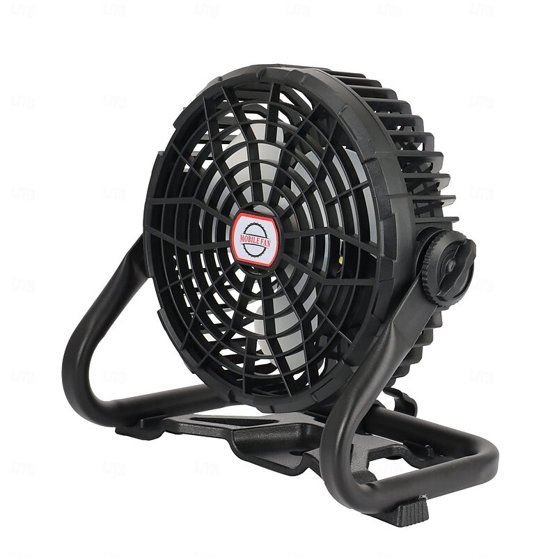 1 Pc 6 Inch Portable Home Camping Light Fan With 360 Degree Rotation, Power Display With Infinite Speed Regulation, Floodlighting That Can Be Hung Or Standing3