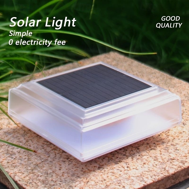 1Pc LED Solar Outdoor Lights Ground Lights Patio Light 30LEDs Solar Post Light for Wooden Posts Stairs Sidewalk Garden Courtyard Outdoor Waterproof Lighting Decoration3