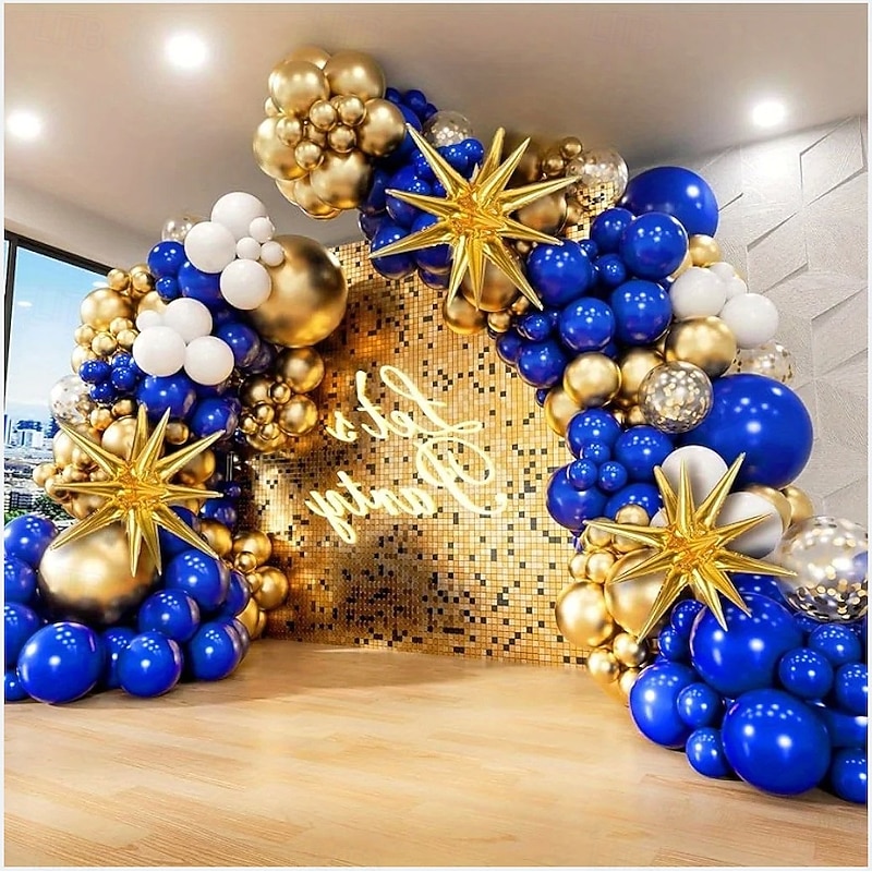 Graduation Party Balloon Decoration Set, Exploding Star Thickened Balloon Garland Kit, Birthday Party, Graduation Event, Grand Opening & Wedding Decor3