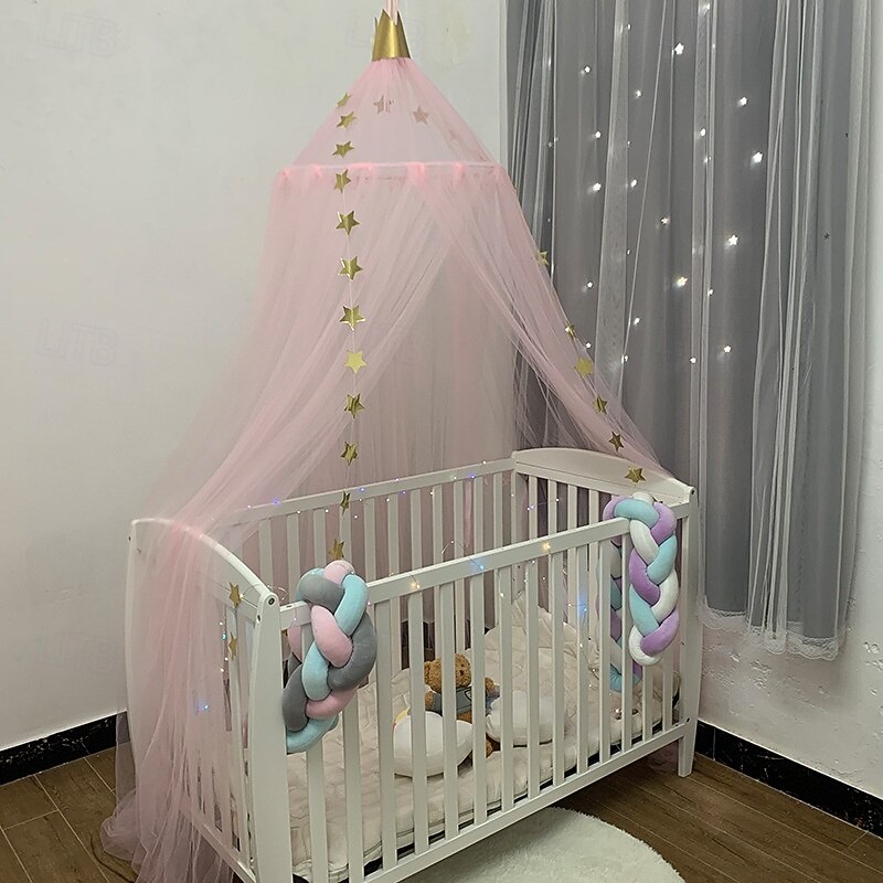 Princess Bed Canopy for Girls Room Decor Round Lace Mosquito Net Play Tent Reading Nook Canopies Yarn Girl Dome Netting Castle4