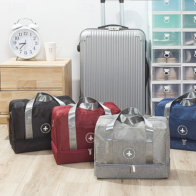 Weekender Bag Travel Duffel Bag with Shoe Compartment, Gym Bag with Wet Dry Separation for Women Men, Waterproof Luggage Bag with Wet-Dry Separation, Beach, Swimming & Fitness Organizer4