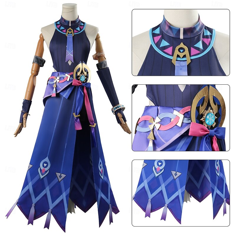 Genshin Impact Cosplay Citlali Anime Cosplay Costume Outfits Cosplay Suits Carnival Masquerade Performance Party Coat Skirt Gloves For Women's Adults'3