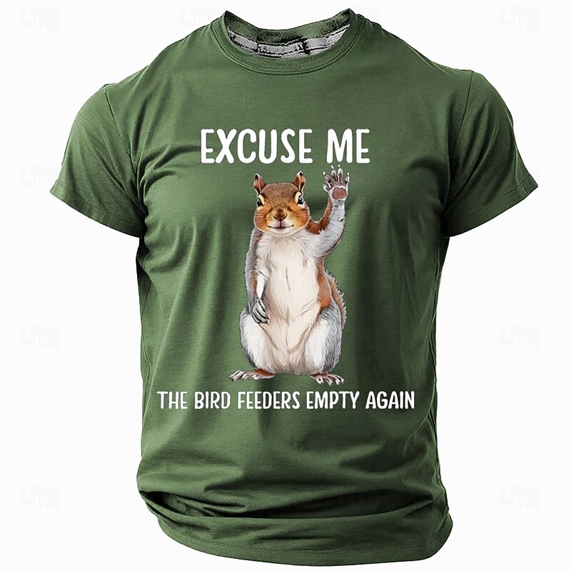 Men's Animal Funny T Shirt Short Sleeve T shirt 3D Print Crew Neck Shirt Exaggerated Designer Party Street Casual Black Red Blue Summer Spring All Seasons Clothing Apparel S M L XL XXL XXXL2