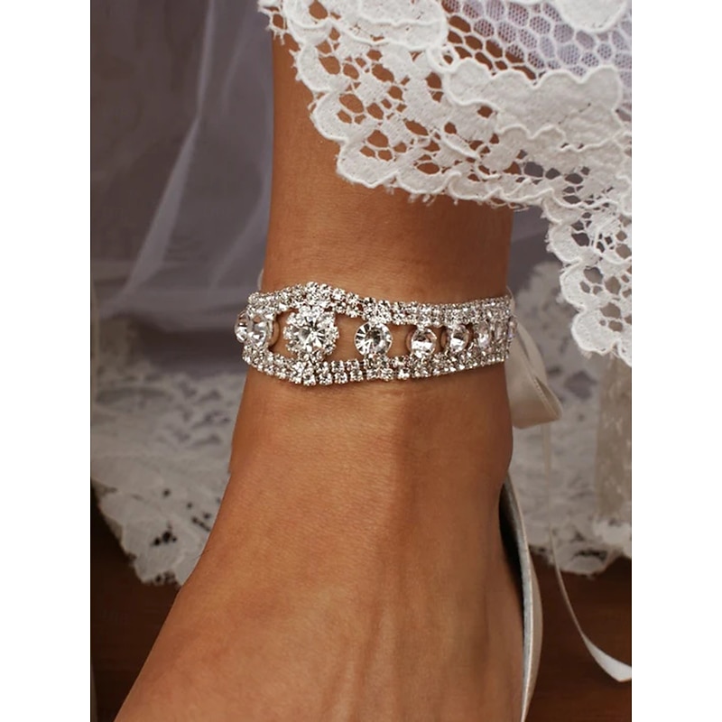 Women's Ivory Pointed-Toe Flats with Rhinestone Ankle Strap – Chic Ballet Flats for Date Night & Wedding4