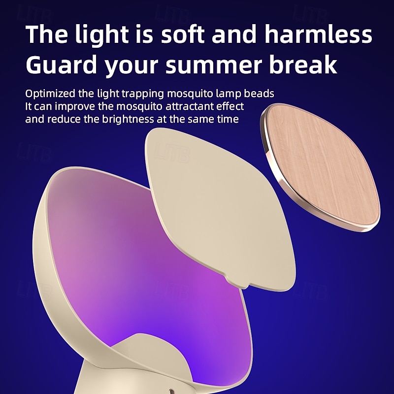 Multifunctional Mosquito Trap Lamp – Anti-Mosquito Device with Clock and Purple Light, Wireless Powered by Mobile Phone4