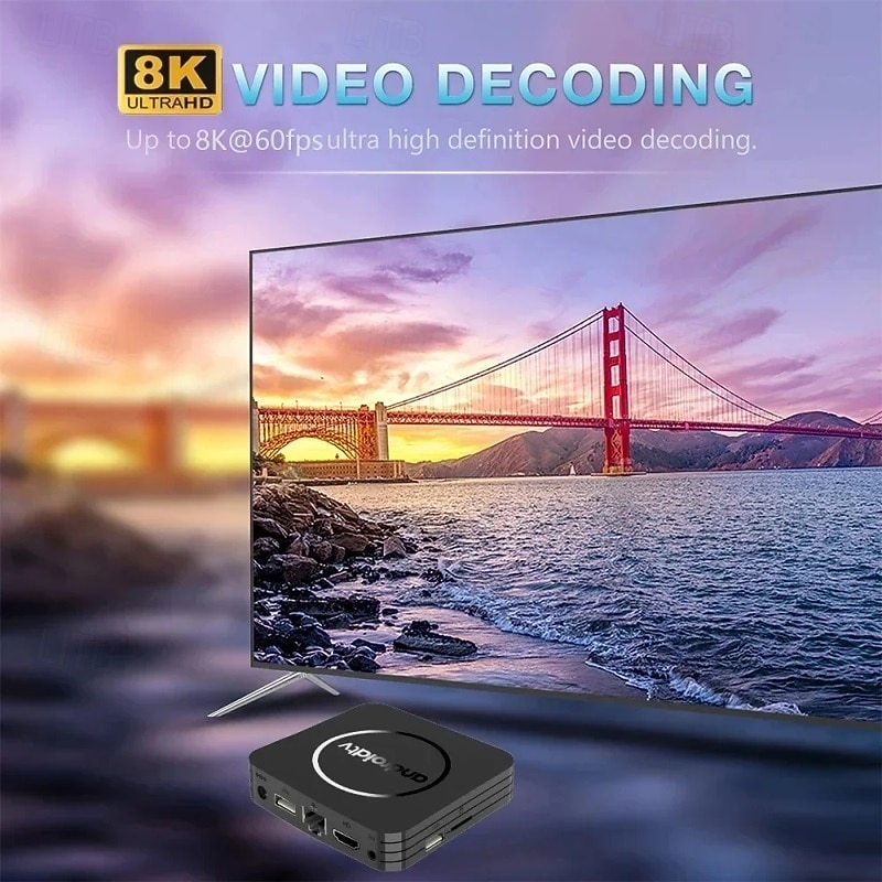 Android 12 TV Box Q3 Digital Display Cortex-A53 8GB 1GB2