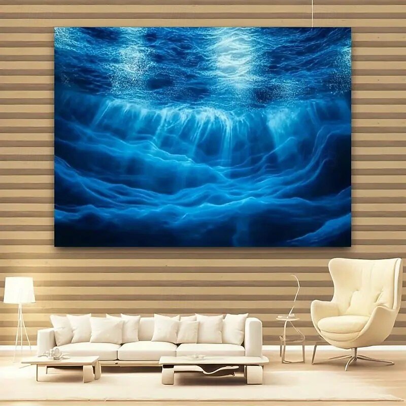 Landscape Ocean Wave Hanging Tapestry Wall Art Large Tapestry Mural Decor Photograph Backdrop Blanket Curtain Home Bedroom Living Room Decoration3