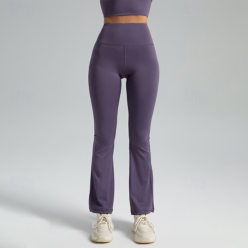 Women's Yoga Pants Yoga Leggings Butt Lift Tummy Control High Waist Pilates Gym Workout Workout Tights Solid Color Black Royal Blue Dark Gray Spandex Fall Sports Activewear Stretchy Slim2