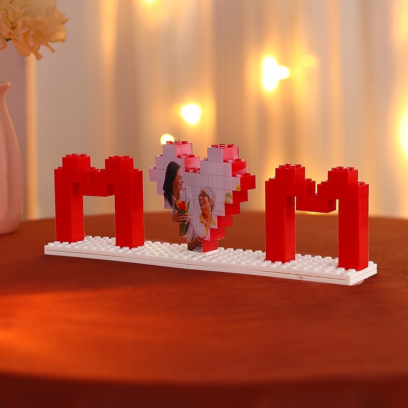 Personalized Photo Cube Puzzle Custom Best Gift for Mom – Custom Gift for Mother's Day, Women's Day, Halloween, Christmas, New Year, Home Decor, Double-Sided Picture Block Ornament2