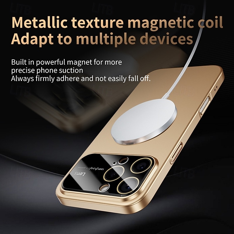 Phone Case For iPhone 17 Pro Max 17 Air 16 15 14 Pro Max Plus 15 14 Pro Max 13 12 Pro Max Back Cover Magnetic Support Wireless Charging Shockproof Retro PC4