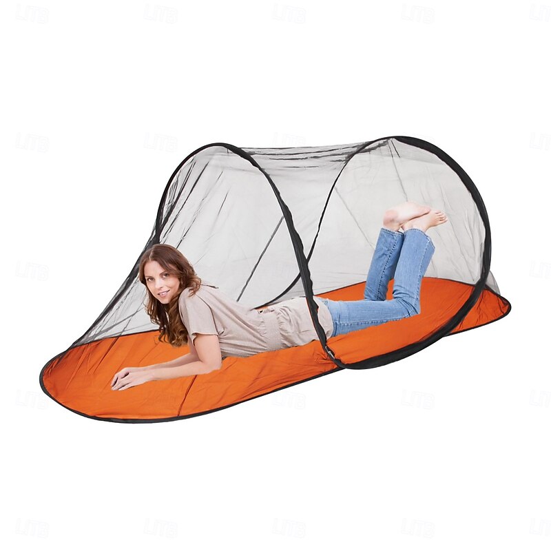 Portable Anti-Mosquito Camping Tent with Hand-Throw Net Lightweight & Durable Polyester Fabric for Outdoor Adventures Large Size Foldable Outdoor Mosquito Net Portable Outdoor3