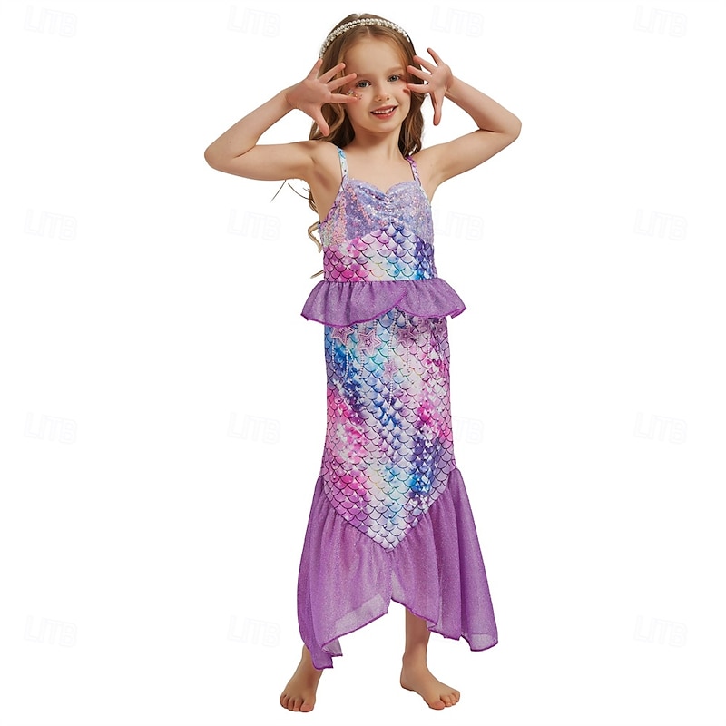 The Little Mermaid Little Mermaid Princess Mermaid Dress Theme Party Costume Cosplay Movie Cosplay for Girls' Kid's Carnival Masquerade Party Holiday4