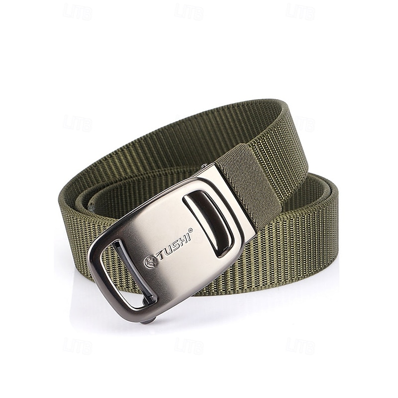 Men's Tactical Nylon Belt – Durable Military-Style Webbing Belt with Metal Buckle for Outdoor, Hiking, and Workwear