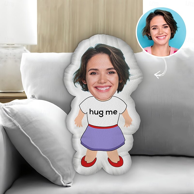 Irregular Cushions & Pillows Personalized Gift Photo Hug Me Custom Gift Ideas in Various Sizes with Insert Gift for Him Valentine's Day2