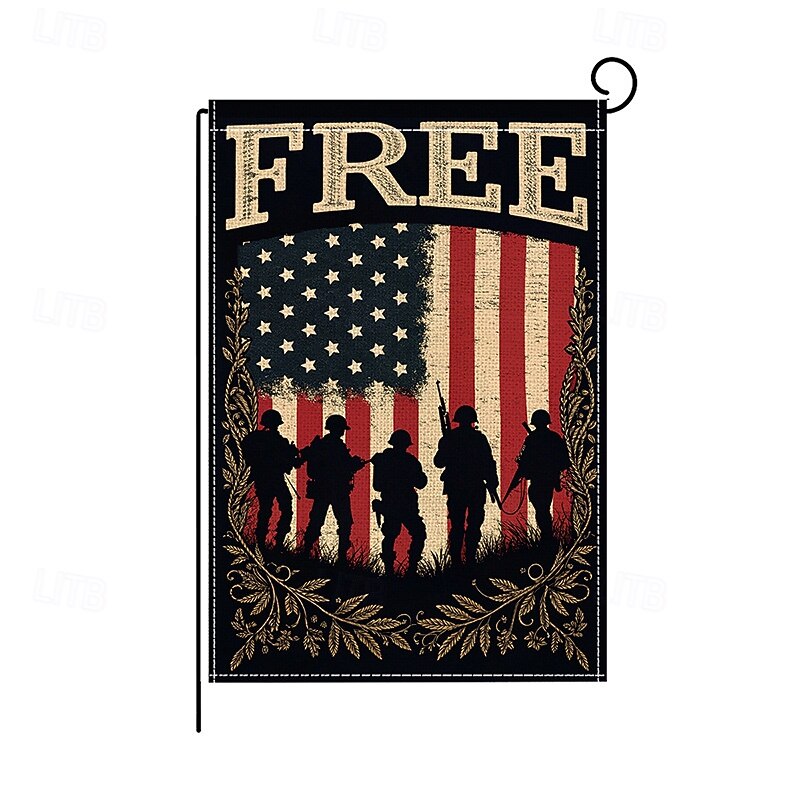 4th of July Independence Day Garden Flag 12 x 18 Inch Yard Flags, Small Garden Flags for Outside, Outdoor Flags, Holiday Garden Flags for All Seasons4