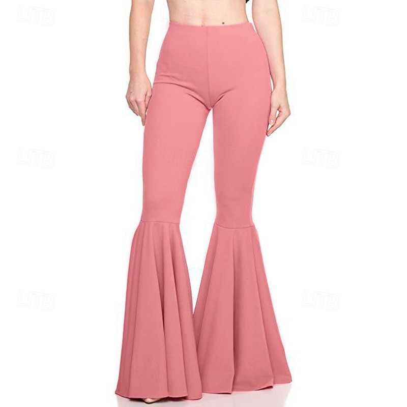 1970s Disco Y2K Bell Bottoms Pants Flared Trousers Doll Fancy Dress Women's Kings Day Casual Daily Pride Parade Pride Month Adults' Pants All Seasons3