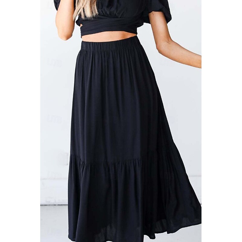 Women's Black Dress Cocktail Dress Formal Dress Fashion Vacation Street Going out Regular Fit Plain Black White Summer3