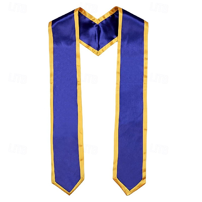 Unisex Graduation Stole, Plain Graduation Sash, Honor Stole for Students, Satin Graduation Stole, Honor Ceremony Sash, Bachelor Gown Scarf4