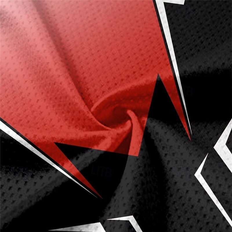 Men's Cycling Jersey Geometric Short Sleeve Bike Tee Tshirt Jersey with 3 Rear Pockets Mountain Bike MTB Quick Dry Anatomic Design Wicking Breathable Sports Red Blue Brown Clothing Apparel3