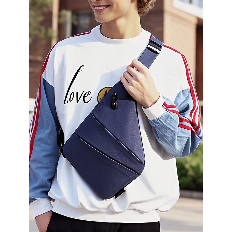 Men's Waterproof Anti-Theft Shoulder Bag Chest Bag - Fashion Crossbody Chest Bag, Lightweight Shoulder Bag, Suitable for Travel, Work and Daily Leisure Use