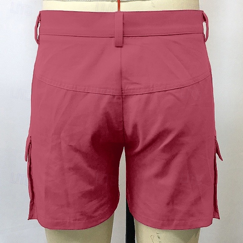 Men's Cargo Shorts Chino Shorts Summer Shorts Bermuda shorts Work Shorts Buttons Woven Multi Pocket Plain Comfort Soft Short Outdoor Casual Daily Fashion Streetwear Purple Micro-elastic3