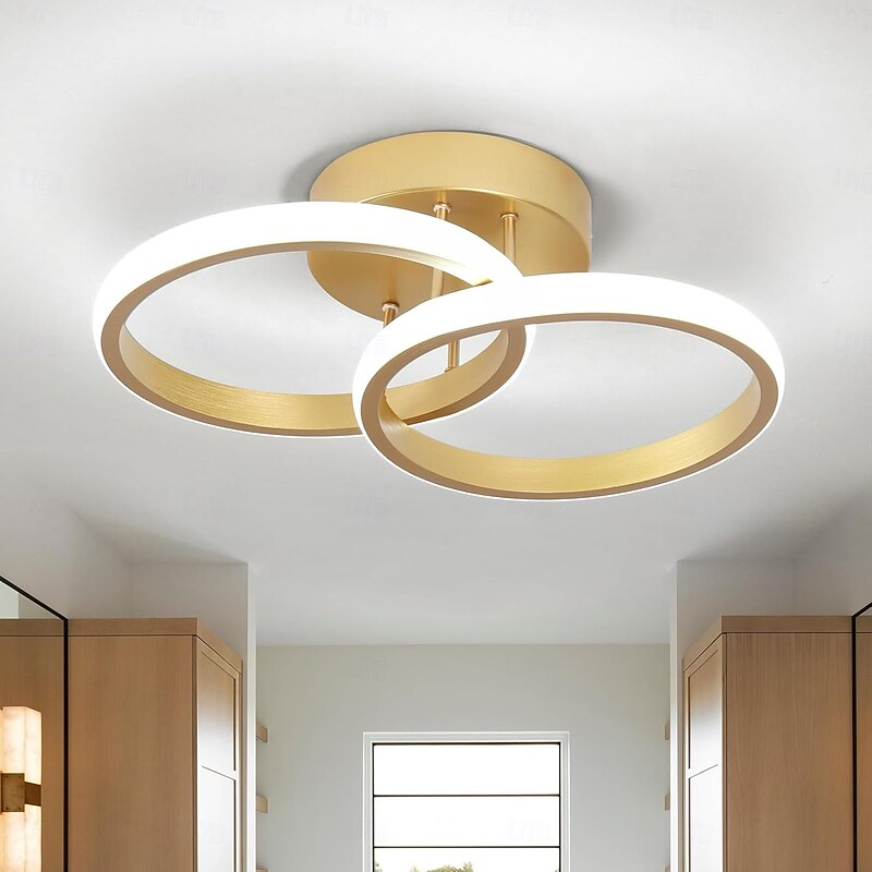 Black and Gold LED Corridor Light Fixtures Modern LED Ceiling Fixtures Close to Ceiling Lights Suitable for Corridors Bedrooms Bathrooms Kitchens Balconies Ceiling Lights4