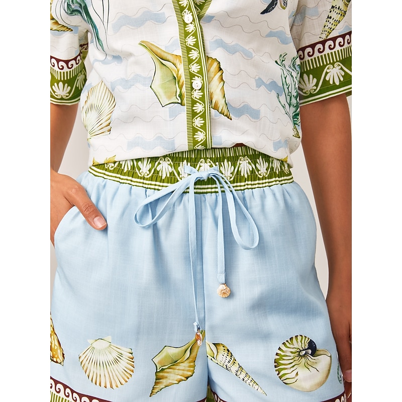 Ocean-Themed Placement Print Set4