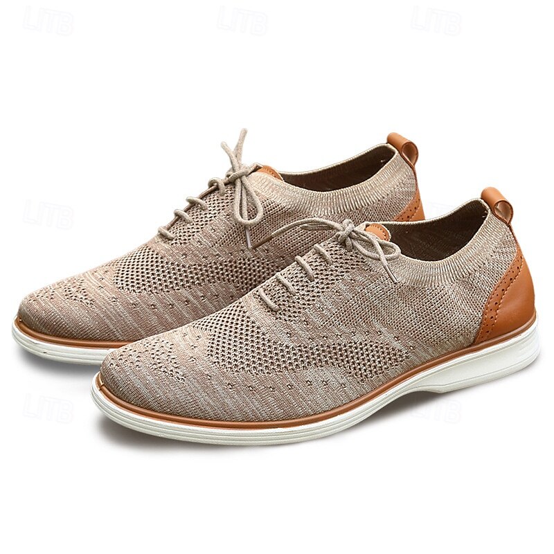 Men's Breathable Knit Casual Sneakers – Lightweight Lace-Up Walking Shoes for Daily Wear and Travel4