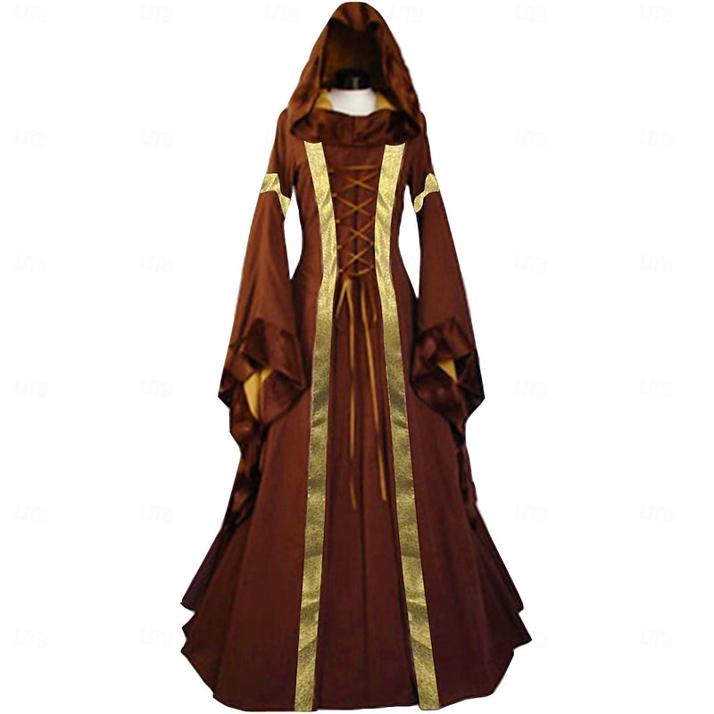 Medieval Renaissance Cocktail Dress Prom Dress Viking Outlander Elven Fancy Dress Women's Celtic Fantasy Royal Halloween Carnival Masquerade Party LARP Ren Faire Adults Dress Spring Fall4