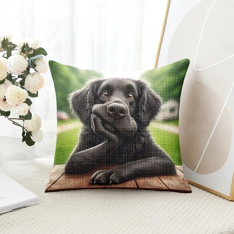 Funny Animal Decorative Toss Pillows Cover 1PC Soft Square Couch Cushion Case Pillowcase for Bedroom Livingroom Sofa Chair