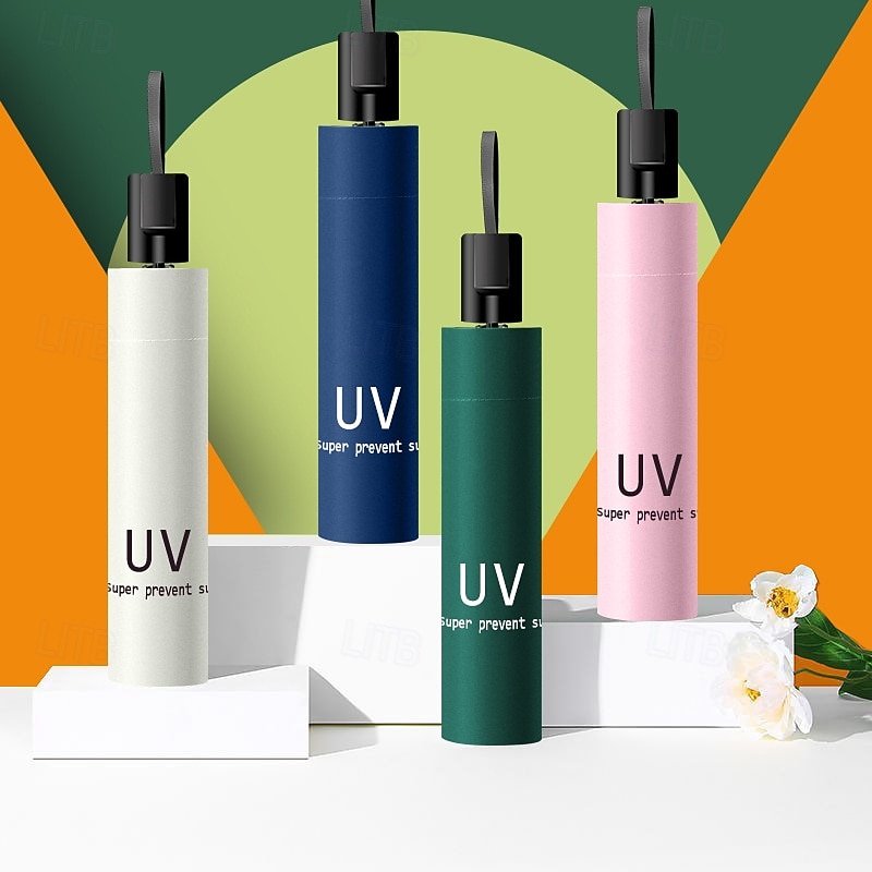 Sun Umbrella Anti-UV Parasol, Lightweight Compact Travel Umbrella for Women Men, Waterproof Folding Sunshade, Portable UV Protection Rain or Shine2