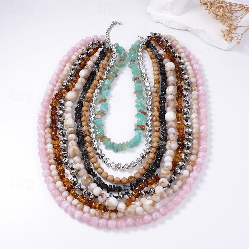1PC Necklace For Women's Street Daily Imitation Pearl Beads3