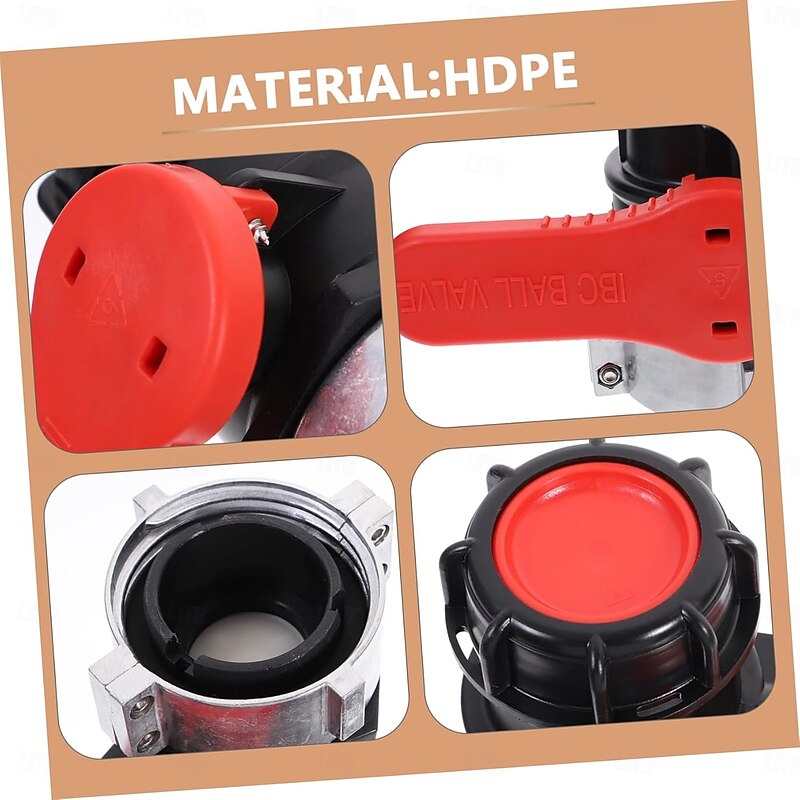 75mm IBC Tote Adapter, IBC Tote Valve, IBC Tank Coarse Thread Adapter Ball Cap Valve Container NPT DN503