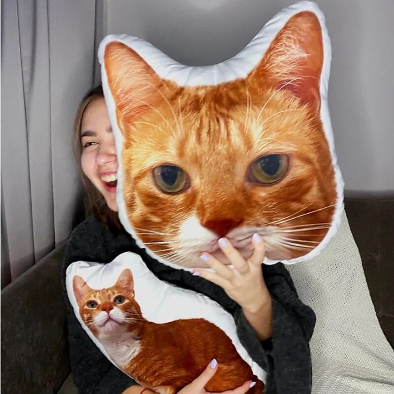 Personalized Gift Memorial Pillow Pet Soft,Cuddly, Duplex Printed, Hand Washable, Contemporary Designed, Zipper Closed, Cotton Filled, All-Season Decorative Throw Pillow for Cherished Memories