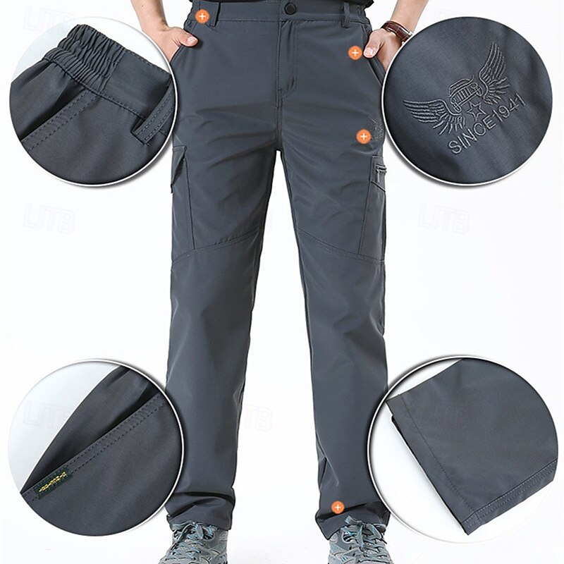 Men's Cargo Pants Hiking Pants Trousers Tactical Pants Military Outdoor Regular Fit Quick Dry Pants / Trousers Drawstring Elastic Waist Black Army Green Hunting Climbing Camping / Hiking / Caving M L2